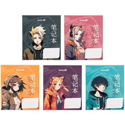 Зошит Kite Anime, 18 аркушів, клітинка (K25-236-1)