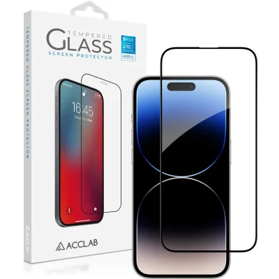 Скло захисне ACCLAB Full Glue ESD Apple iPhone 14 Pro Black (1283126542046)