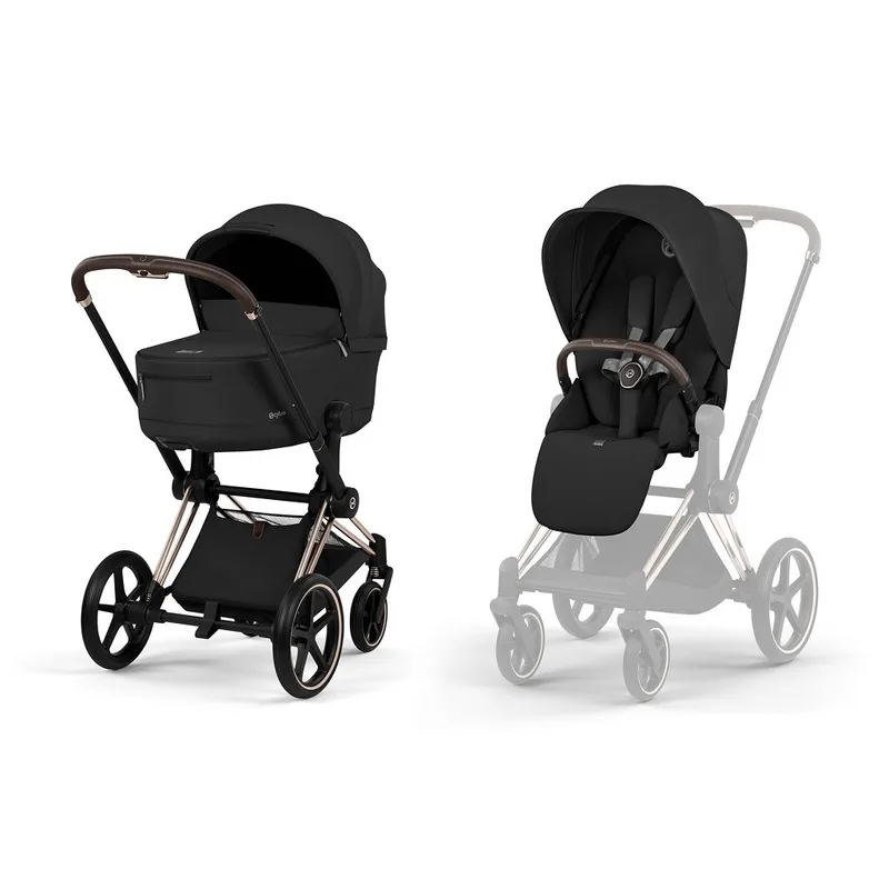 Коляска Cybex Priam 2 в 1 RG Sepia Black COMFORT (526000001)