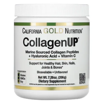 Вітамін California Gold Nutrition Колаген Пептиди UP без ароматизаторів, Collagen, 7,26 унц. (CGN-01033)