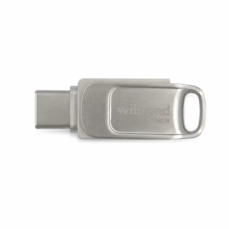 USB флеш накопичувач Wibrand 128GB Bee Silver USB 3.2/Type-C (WI3.2TC/BE128TC039S)