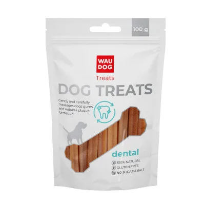 Ласощі для собак WAUDOG Treats Стоматологічна паличка зі смаком тріски 100 г (4455)