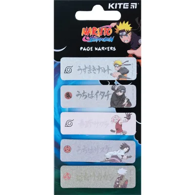 Стікер-закладка Kite паперова з малюнком Naruto 100 шт, 5х20 шт (NR23-480)