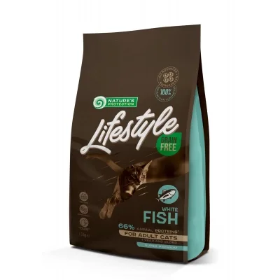 Сухий корм для кішок Nature's Protection Lifestyle Grain Free White Fish Adult Cat 1.5 кг (NPLS45959)