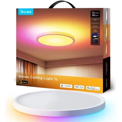 Світильник Govee 12" Smart Ceiling Light, RGBWW + RGBIC, WI-FI/Bluetooth, білий (H80A1C01)