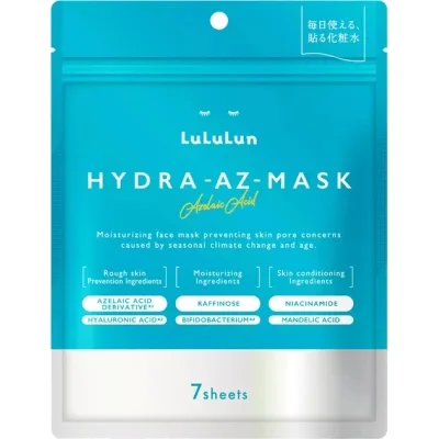 Маска для обличчя Lululun Face Mask Hydra AZ Заспокійлива З азелаїновою кислотою та пробіотиками 7 шт (4580794011582)