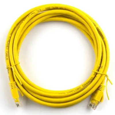 Патч-корд Ritar 10м, RJ-45, Cat.5e, CU, мідь, жовтий (03008)
