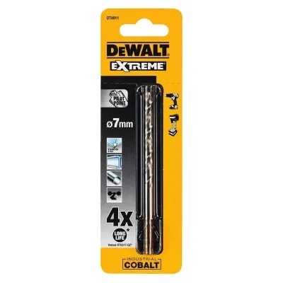 Свердло DeWALT по металу EXTREME INDUSTRIAL COBALT HSS-CO, 7 х 109 х 66 мм (DT4911)