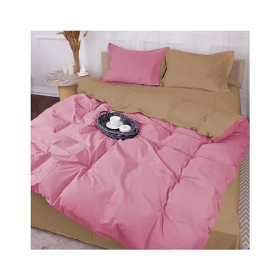Постільна білизна MirSon Poplin Line 015 + 041 Honey 175 x 210 (2200006281290)