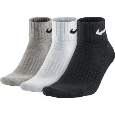 Шкарпетки Nike U NK V CUSH ANKLE-3PR VALUE SX4926-901 34-38 3 пари Чорний/Білий/Сірий (887232701123)