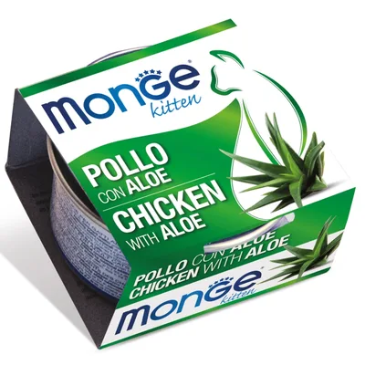 Консерви для котів Monge Wet Kitten курка з алоє 80 г (8009470013352)