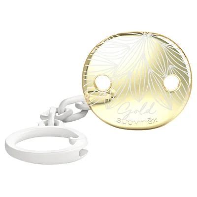 Кліпса для пустушок Suavinex Gold Edition біла (307866)