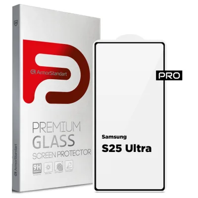 Скло захисне Armorstandart Pro Samsung S25 Ultra Black (ARM81613)
