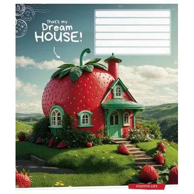 Зошит Школярик Dream house 12 аркушів лінія (012-3530L)