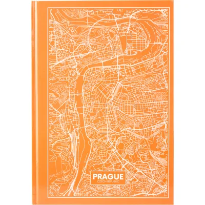 Канцелярська книга Axent Maps Prague А4 в твердій обкладинці 96 аркушів в клітинку Пе (8422-542-A)