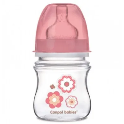 Пляшечка для годування Canpol babies Newborn baby, 120 мл, рожева (35/216_pin)