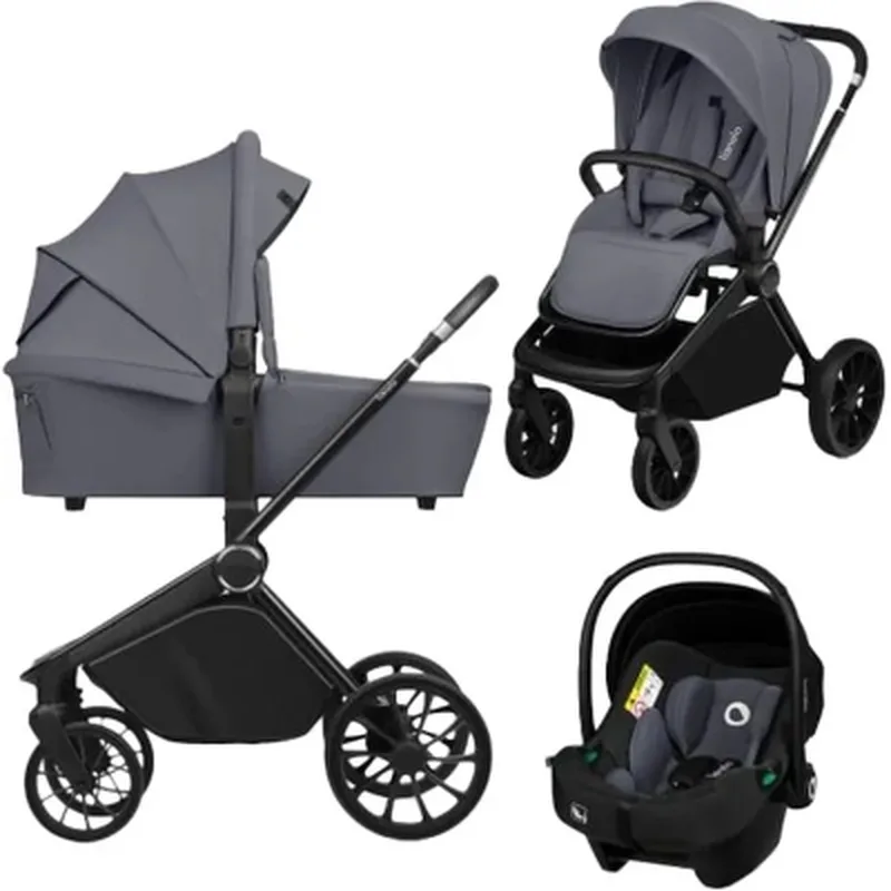 Коляска Lionelo Mika plus 3 in 1 grey stone (LO-MIKA PLUS 3IN1 GREY STONE)