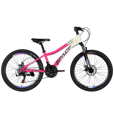 Велосипед Space 26" AURORA DD FR рама-13" ST 2026 біло-рожевий (OPS-SP-26-095)