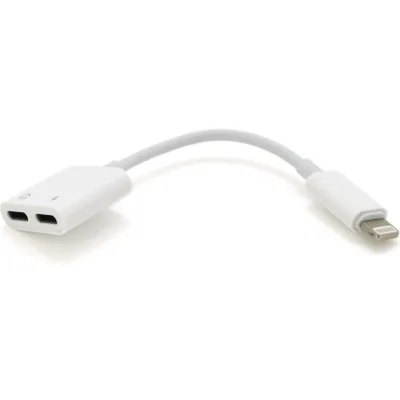 Перехідник Lightning M to 2xLightning F 0.05m white Voltronic (J008/2L)