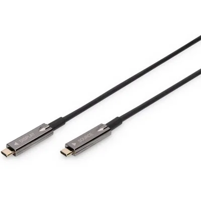 Дата кабель USB-C to USB-C 10.0m AOC 4K60Hz HDR Dolby Vision HDR10 3D 21.6Gbps Digitus (AK-330160-100-S)