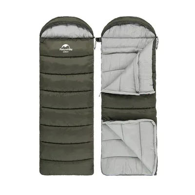 Спальний мішок Naturehike U350 NH20MSD07 Hollow Cotton Left Green (6927595767238-L)