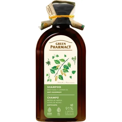 Шампунь Green Pharmacy Березові бруньки і касторова олія 350 мл (4823015934353)