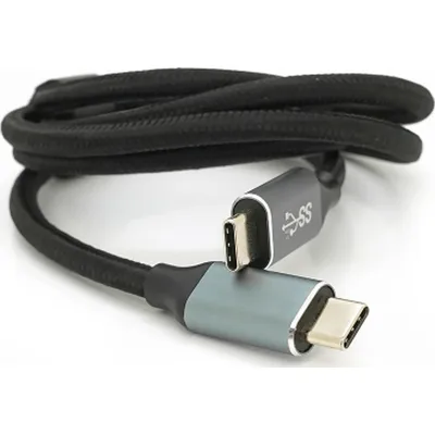 Дата кабель USB-C to USB-C 1.0m USB 3.2 Gen2 100W 10Gbps 4K60Hz black Voltronic (YT-TC-TC-B-1m)