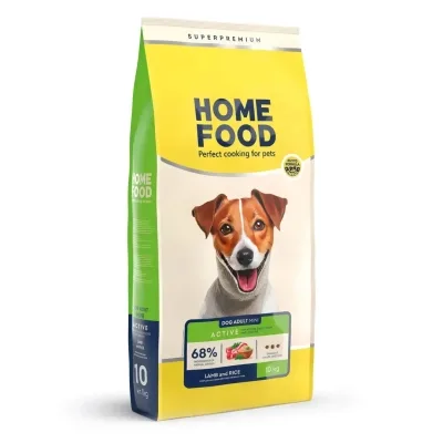 Сухий корм для собак Home Food ADULT MINI Low-grain For active adult and junior з ягням та рисом 10 кг (4820235020439)