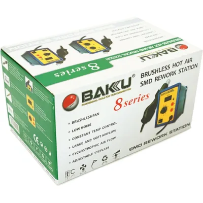 Паяльна станція Bakku BK-858 цифрова індикація, фен (138*100*150) (BK 858)