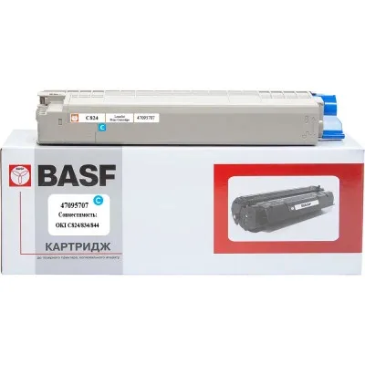 Тонер-картридж BASF OKI C824/834/844/ 47095707 Cyan (KT-47095707)