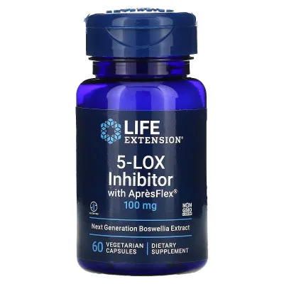 Трави Life Extension Інгібітор 5-LOX, Екстракт босвелії, 100 мг, 5-LOX Inhibitor with ApresFle (LEX-16396)