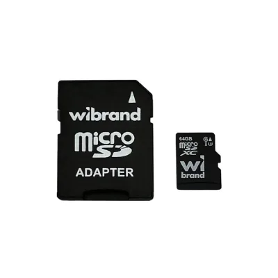 Карта пам'яті Wibrand 64GB mictoSD class 10 UHS-II (U3) V10 Read 80/Write 30 (WICDXU3/64GB-A)
