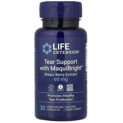 Вітамінно-мінеральний комплекс Life Extension Захист від втоми очей, Tear Support with MaquiBright, Maqui Berry Extract, (LEX-19183)