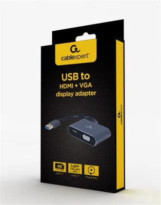 Перехідник USB-A to HDMI/VGA Cablexpert (A-USB3-HDMIVGA-01)