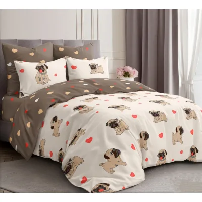 Постільна білизна MirSon Бязь 17-0566 Pug-dog (2200004268743)