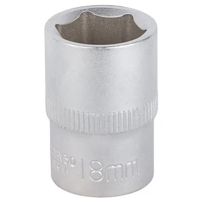 Насадка шестигранна коротка 1/2" 18мм CrV mid SIGMA (6071181)