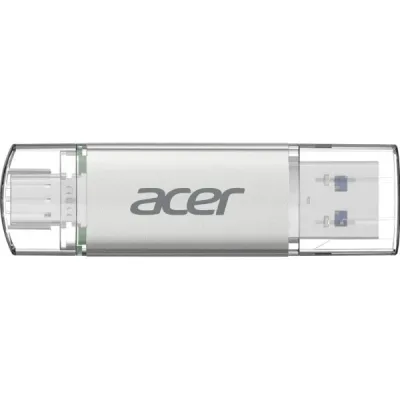 USB флеш накопичувач Acer 64GB UT300 USB-A/Type-C 3.2 Silver (BL.9BWWA.589)