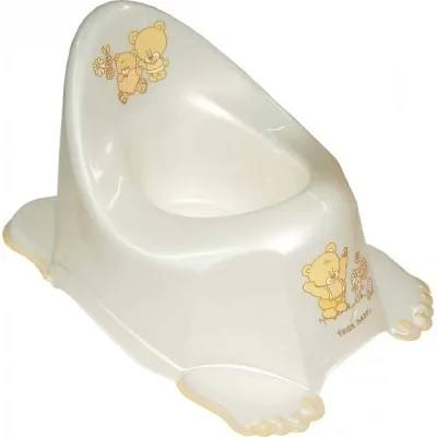 Горщик Tega Baby Teddy Bear з музикою антиковзкий white pearl (PO-046-118)