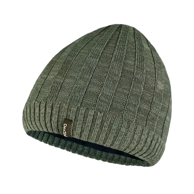 Водонепроникна шапка Dexshell Heathered Rib Knit Beanie Onesize 56-58 см хакі (DH32405SSN)