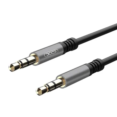 Кабель мультимедійний 3.5mm M to 3.5mm M 1.0m NB121 black XO (6920680864591)