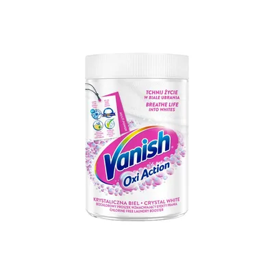 Засіб для видалення плям Vanish Oxi Action Кришталева білизна 625 г (5900627081756/5997321747804)