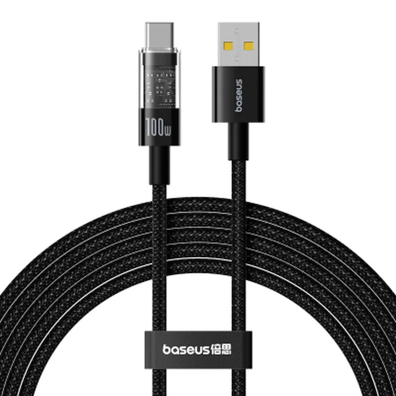 Дата кабель Baseus Gem Fast Charging Type-C to Type-C 100W (2m) (P10373000111-01) Blue (80454)
