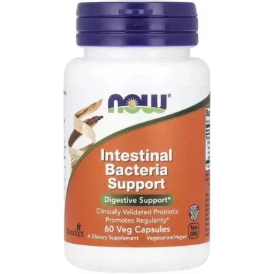 Вітамінно-мінеральний комплекс Now Foods Підтримка бактерій кишківника, Intestinal Bacteria Support, 60 вегет (NOW-02903)