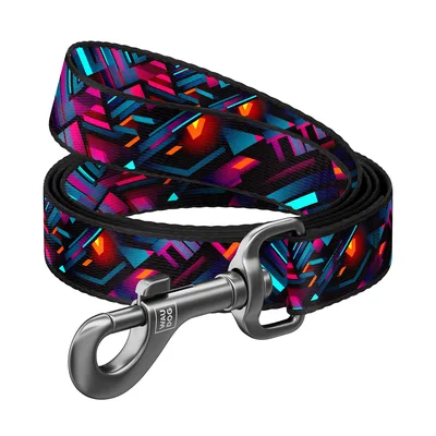 Повідець для собак WAUDOG Nylon "Нескінченні світи" L-XXL Ш 25 мм Д 200 см (759-4058)