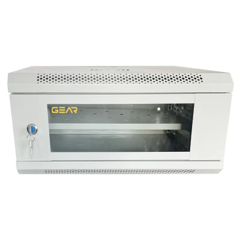 Шафа настінна GEAR 4U 19" 600x600x240 мм, + полка 19", grey (GWMSN-4U-600-600G)
