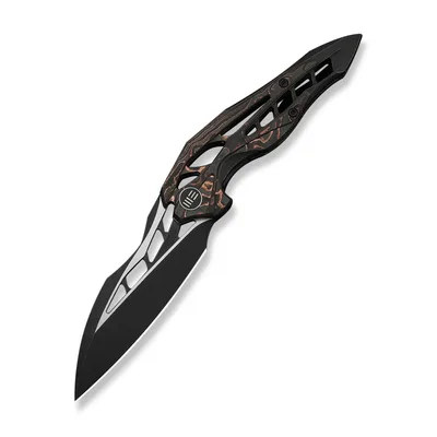 Ніж складаний туристичний Weknife Arrakis (8.8 см) Vanax / Titanium чорний з бронзою