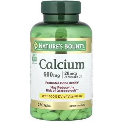 Вітамінно-мінеральний комплекс Nature's Bounty Кальцій та Вітамін D3, 600 мг та 20 мкг, Calcium, 250 таблеток (NRT-04233)