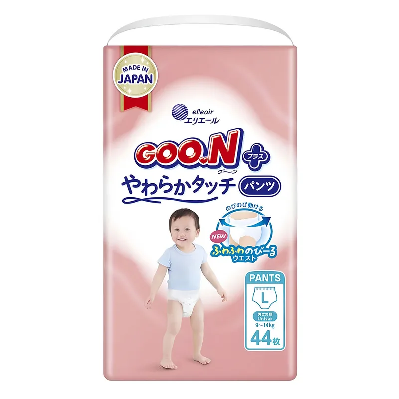 Трусики-підгузки GOO.N Plus для дітей 9-14 кг (розмір L, унісекс, 44 шт)