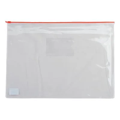 Папка на блискавці Buromax А4, plastic zipper red (BM.3946-05)