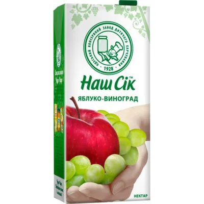 Сік Наш Сік Яблуко-Виноград 1.93 л (4820192262835)
